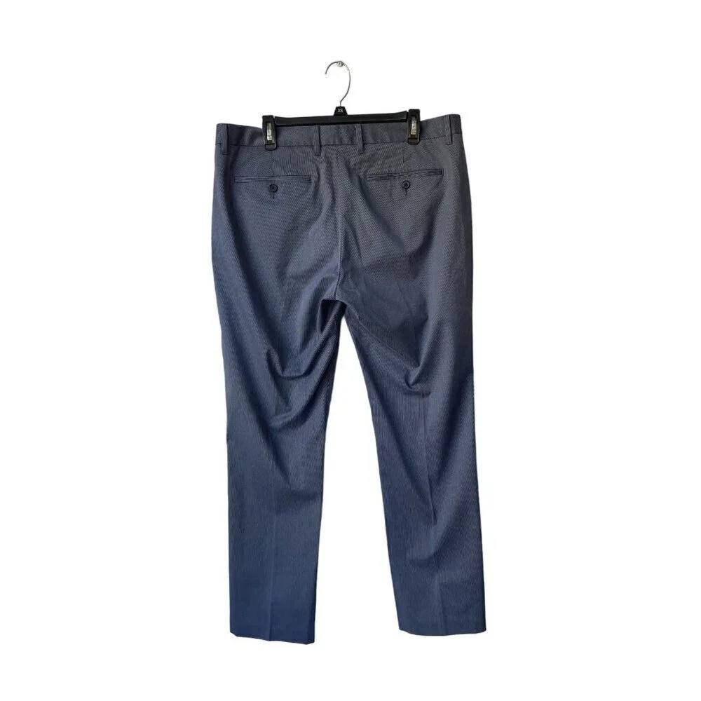 Bonobos Tuesday Chino Pants Size 36/32 Grey Pinstriped Slim Fit Stretch Business